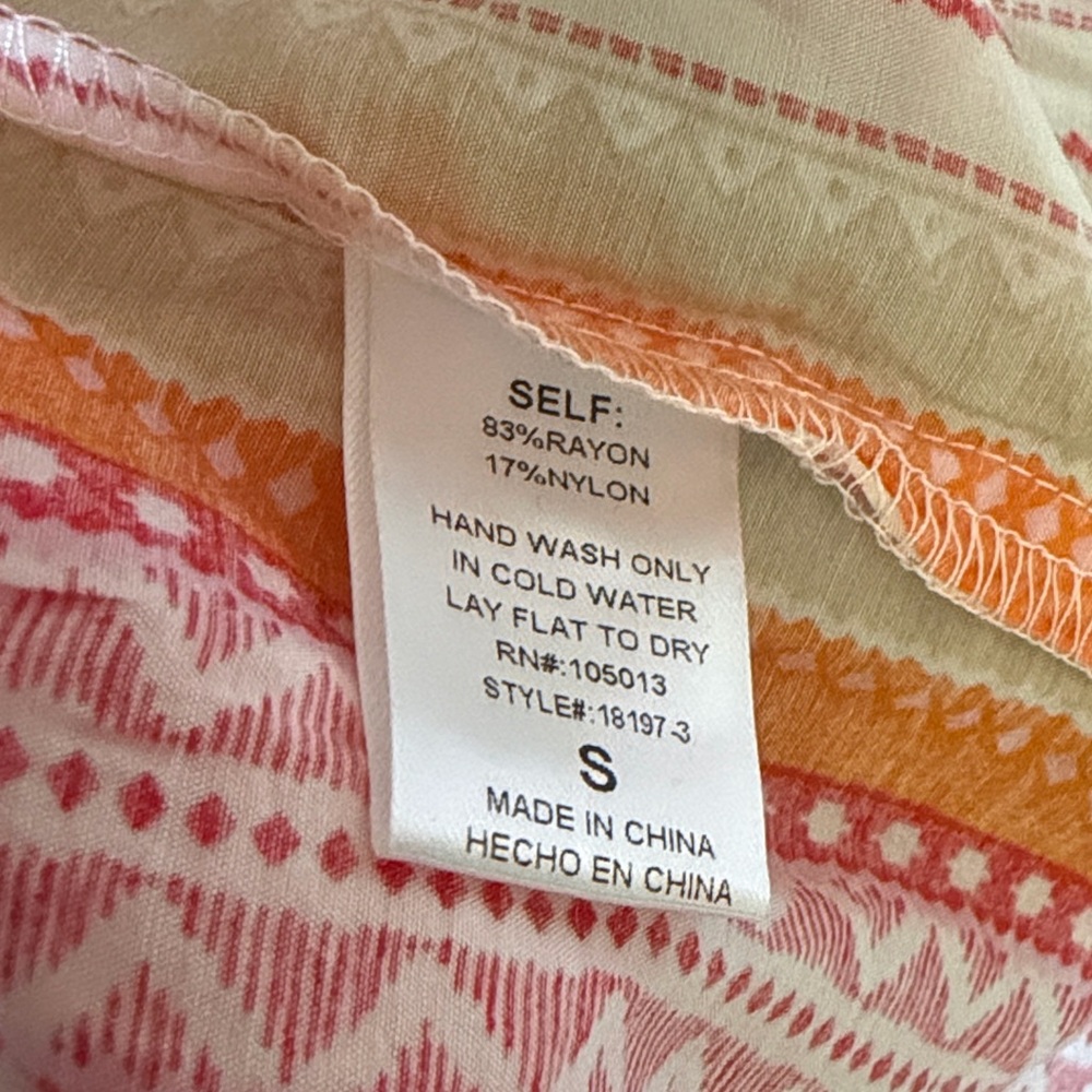 Savanna Jane Pink and‎ Orange Striped Blouse - Picture 7 of 7